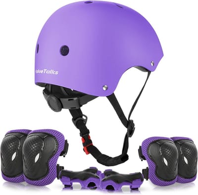 Verstelbare Kinderhelm met Knie-, Elleboog- en Polsbeschermers - Veiligheidspakket voor Fiets en Scooter