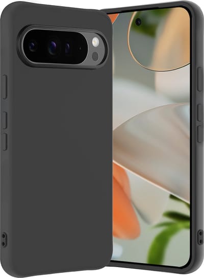 Hoes - Geschikt voor Google Pixel 9 Pro - Sterk & Shockproof - Hoesje Cover - Siliconen Case - Zwart