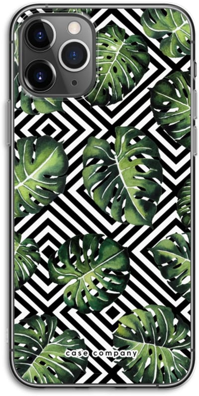 Case Company® - Hoesje geschikt voor iPhone 11 Pro hoesje - Geometrische jungle - Soft Cover Telefoonhoesje - Bescherming aan alle Kanten en Schermrand