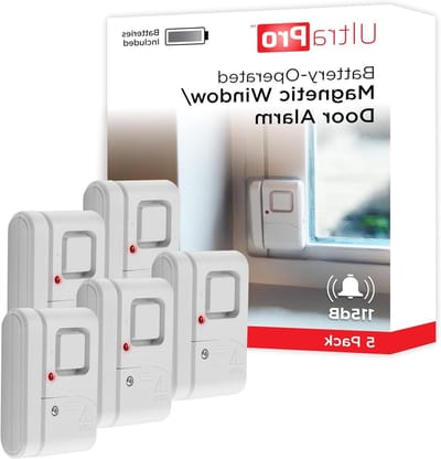 Raam Deuralarm - Inbraakmelder Sensor - Beveiliging Huis - 120 Decibel Alarm - 5 Pack - Wit