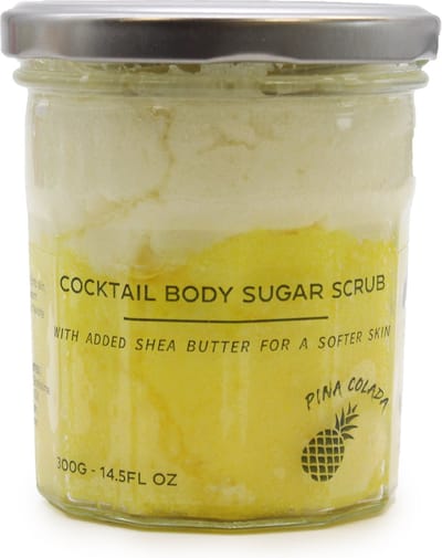 Vegan Cocktail Suiker Body Scrub - Pina Colada - Geparfumeerd - 300 Gram - Plantaardige Body Scrub