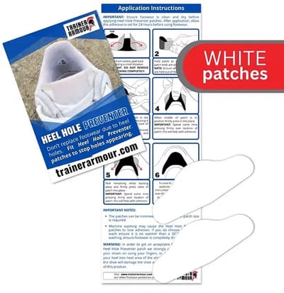 Heel Hole Preventer Black - Preventie voor slijtage schoenen - Wit/zwart