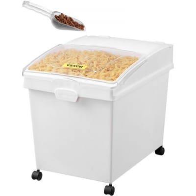 VEVOR Opbergbox op Wielen 3 Stuks Voorraaddozen met Deksel 40 L Keuken Granen Bewaardozen Rijst Voorraaddoos Vershouddozen voor Voedselbehoud, Ontbijtgranen, Pasta, Koekjes en Gedroogde Producten