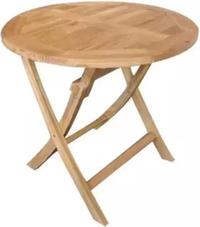 DINING TUIN KLAPTAFEL ROND MILTON TEAK Ø90CM