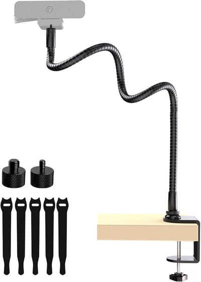 Webcam Stand - Zwanenhals Statief - Video Bellen - Laag Profiel - 19 Inch - Zwart