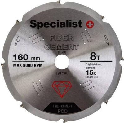 Fiber Cement Cirkelzaagblad 165x20mm 8T ''Specialist+''