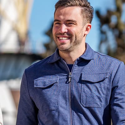Heren Overshirt Hattem - Donkerblauw Melange