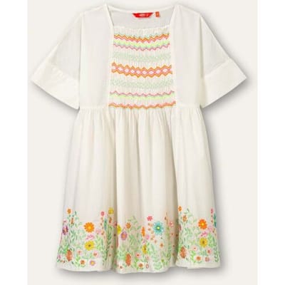 Oilily Donica Jurk- maat152/12yr Bright Wit