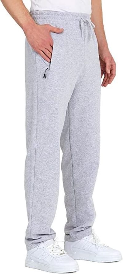 Comeor Joggingbroek heren met rits - Grijs - M - trainingsbroek heren met rits - Lange sportbroek