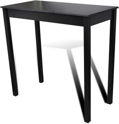 Bartafel Keuken - Statafel Hoge Tafel - Kleine Ruimte - Onderhoudsvriendelijk MDF - 115 x 55 x 107 cm - Zwart