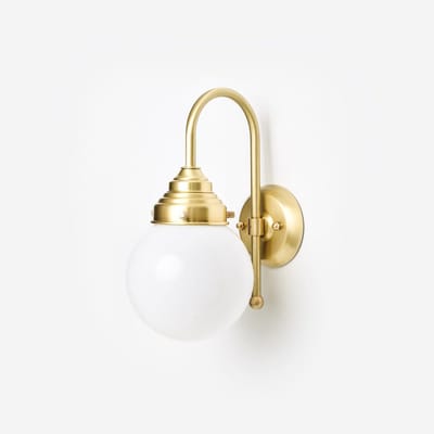 Wandlamp Bol Ø 15 Meander Messing - Art Deco Trade