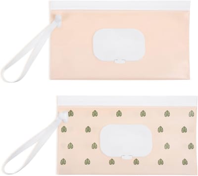 2 Pack Draagbare Hervulbare Baby Doekjes Dispenser voor Reizen en Outdoor
