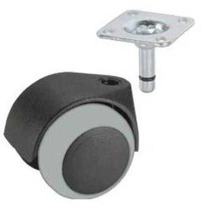 Parketwiel - 50 mm - Dubbel wiel - 40 kg draagvermogen 2ST