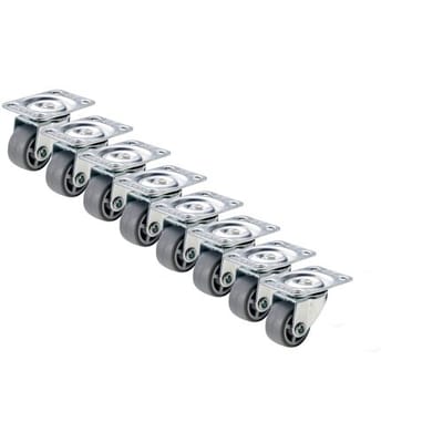 PARKSIDE Wieltjes set, zwenkwielen voor meubels en kisten (Mini zwenkwielen, 8-delig)