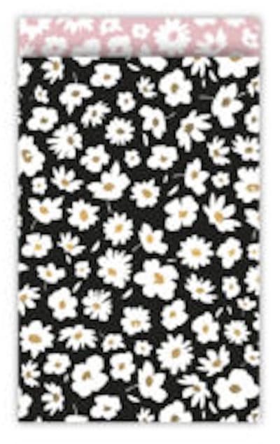 Cadeauzakjes / inpakzakjes / uitdeelzakjes 30 stuks | Millefleurs- zwart / roze |