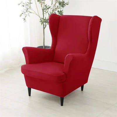 1 stuks effen kleur oorfauteuil hoes stretch klassieke stijl fauteuil slipcover elastisch vuilafstotend enkele bankhoes voor woonkamer