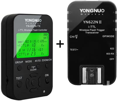 OmGoods - Dailygoody - Pewe-Foto YN622 N Kit TX - Transceiver Kit - Zender en ontvanger - Zwart - TTL en handmatig - Geschikt voor Nikon