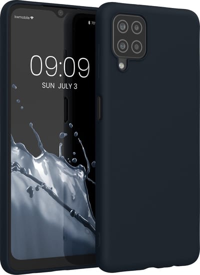 kwmobile telefoonhoesje geschikt voor Samsung Galaxy A12 - Hoesje voor smartphone - Back cover in donkerblauw