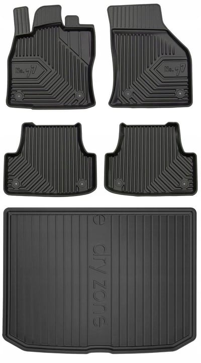 FROGUM Lijn 77 – Automatten & kofferbakmat – Perfecte pasvorm – Hoge beschermrand – Geurloos TPE (Audi A3 8V)