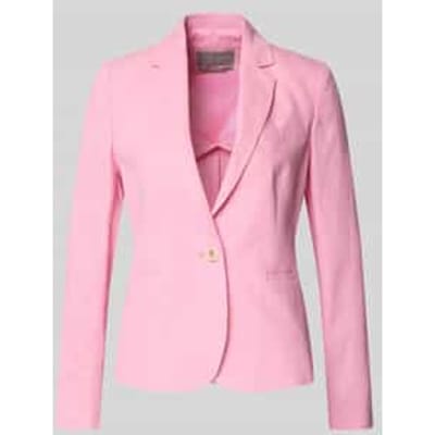 regular fit blazer van linnenmix met paspelzakken