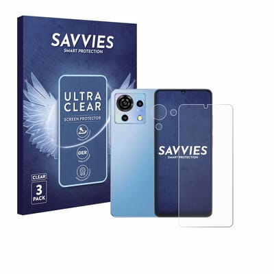 Savvies - Screenprotector voor ZTE Blade V50 Vita (Voor+Camera) - Folie Beschermfolie transparant 6 Stuks
