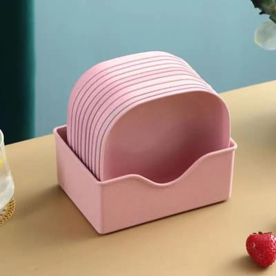 10 stuks Multifunctionele Spuugbotjes Schotel Voedselkwaliteit Plastic Rond Vierkant Set Eettafel Afvalbord Huishoudelijk Snack Fruitbord