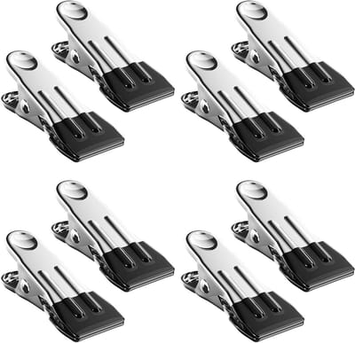 Roestvrijstalen wasknijpers, 8 stuks, antislip klemmen voor handdoeken, sokken en foto's, duurzaam en multifunctioneel