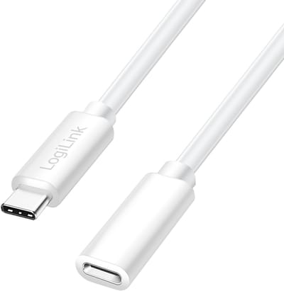 LogiLink USB-C-kabel USB 2.0 USB-C stekker, USB-C bus 1 m Wit CU0220