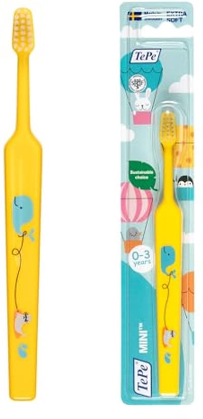 Kleine Kinderborstel, Extra Zacht, Voor Kinderen Tot 3 Jaar, Kleurrijke Tandenborstel voor Gevoelige Tandjes