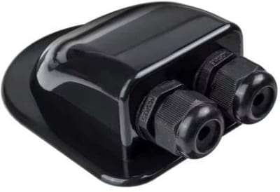 Dakdoorvoer dubbel draad zonnepaneel rond (Wit & Zwart) - zwart