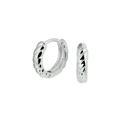 Zilver Gerhodineerd Klapoorringen 1332674