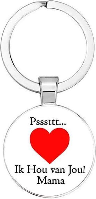 Akyol - Psssttt... Ik hou van jou mama Sleutelhanger - Mama/Moeder - Moeder - Leuk kado voor je moeder om te geven - 2,5 x 2,5 CM