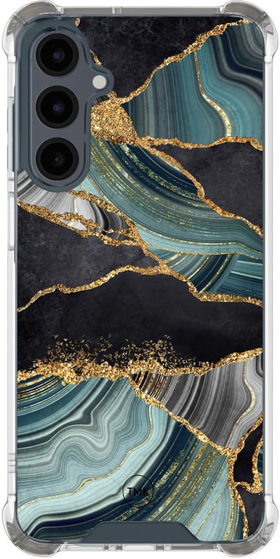 Shockproof hoesje geschikt voor Samsung Galaxy A17 - Marble jade stone - Schokbestendig - Verhoogde randen - TPU case - Extra Sterke Back Cover - Marmer - Transparant, Multi