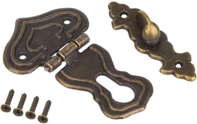 10 Stks Dozen Vergrendeling, Antiek Messing Klink Knopen Takel Decoratief Slot Brons Vintage Sloten met Schroeven voor Sieraden Doos Houten Dozen