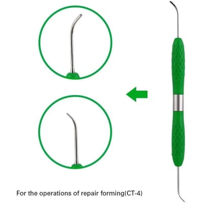 Nigf Tandheelkundige Harsvuller Kit Siliconen Handvat Harsmes Esthetische Restauratie Tandheelkundig Gereedschap Plastic Opberginstrument green