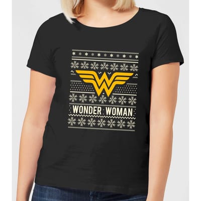 DC Wonder Woman Women's Christmas T-Shirt - Black - M