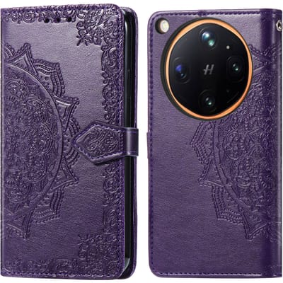 imoshion Hoesje - Geschikt voor Oppo Find X9 Ultra - Mandala Bookcase - Paars