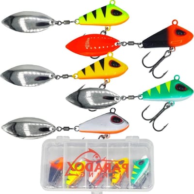 Jig Spinners - Spinneraas Loodkopspinner - Roofvissen Vangen - Roterend Spinnerblad - 25 g - Kleurrijke Mix
