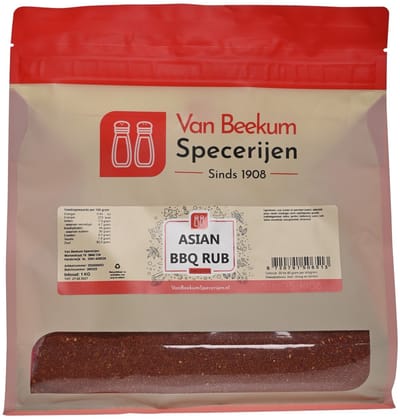 Van Beekum Specerijen - Asian BBQ Rub - 1 KG (hersluitbare stazak)