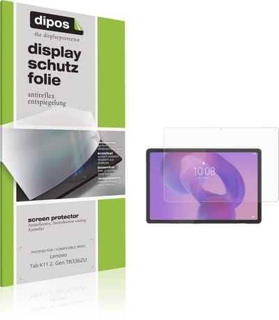 dipos – 2x Matte Beschermfolie geschikt voor Lenovo Tab K11 2. Gen TB336ZU | Krasbestendige & antireflecterende Screenprotector Ultra-Thin