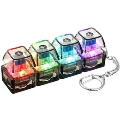 Draagbare Siliconen Kattenpoot Clicker Sleutelhanger LED Licht Gloeiend Fidget Speelgoed Toetsenbord Stijl Knop Stress Angst Verlichting Cadeau