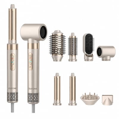Multifunctionele heteluchtborstel - set met 8 onderdelen - krachtige borstelloze motor - warme en koude lucht met 3 snelheden - concentrator en diffuser