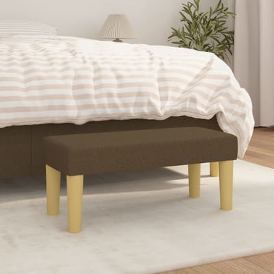 vidaXL - Bankje - 70x30x30 - cm - stof - bruin