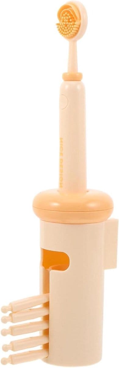 Siliconen Tongschraper - Tongreiniger Mondhygiëne - Frisse Adem - Dubbelzijdig Ontwerp - 155 cm - Beige