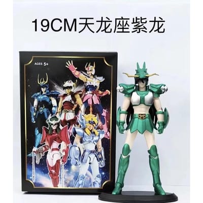 19CM Japanse Anime Saint Seiya Figuur Phoenix Ikki Hyoga Seiya Shiryu Staand Figuur Speelgoed PVC Doos Figuur Collectie Decoratie No box black