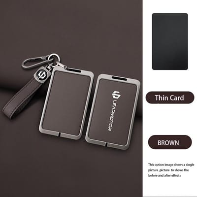 Slimme NFC Kaart Sleutelhoesje Cover Voor Leapmotor C10 C11 C16 Zinklegering Leer Beschermer Houder Shell Sleutelhanger Auto Accessoires