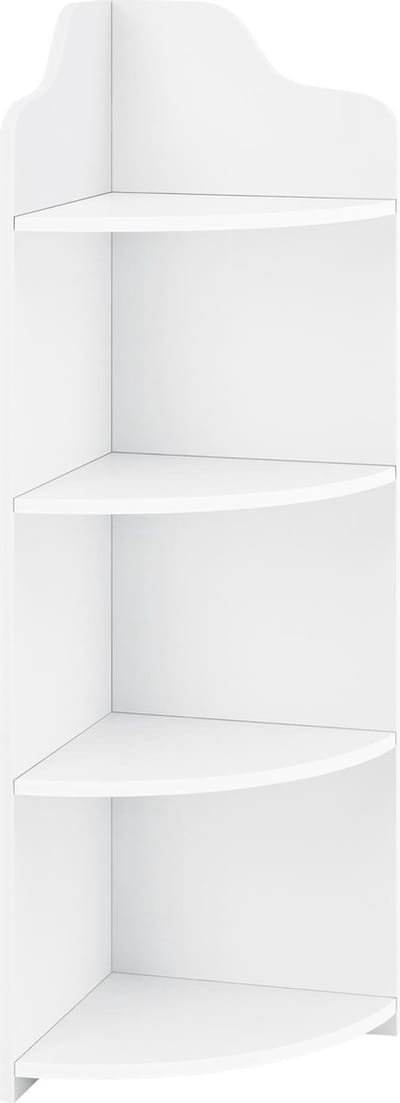 Hoekkast Bjurholm met 4 vakken kolomkast 90x28x28 cm wit