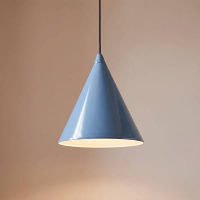 ALDEX Hanglamp Form, rookblauw, metaal, Ø 24 cm, kegelvormig, E27