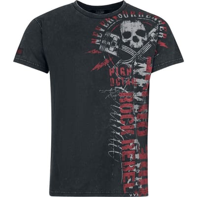 Rock Rebel by EMP - Rock T-shirt - Free Spirit T-Shirt - S tot M - voor Mannen - meerkleurig