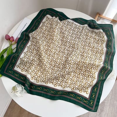 Zijden sjaal-stijl zijden sjaal voor dames - Kleurblokkenprint - Fris en delicaat - Decoratieve shawl over shirts-SJ0240 Benut je gevoel voor mode optimaal!
